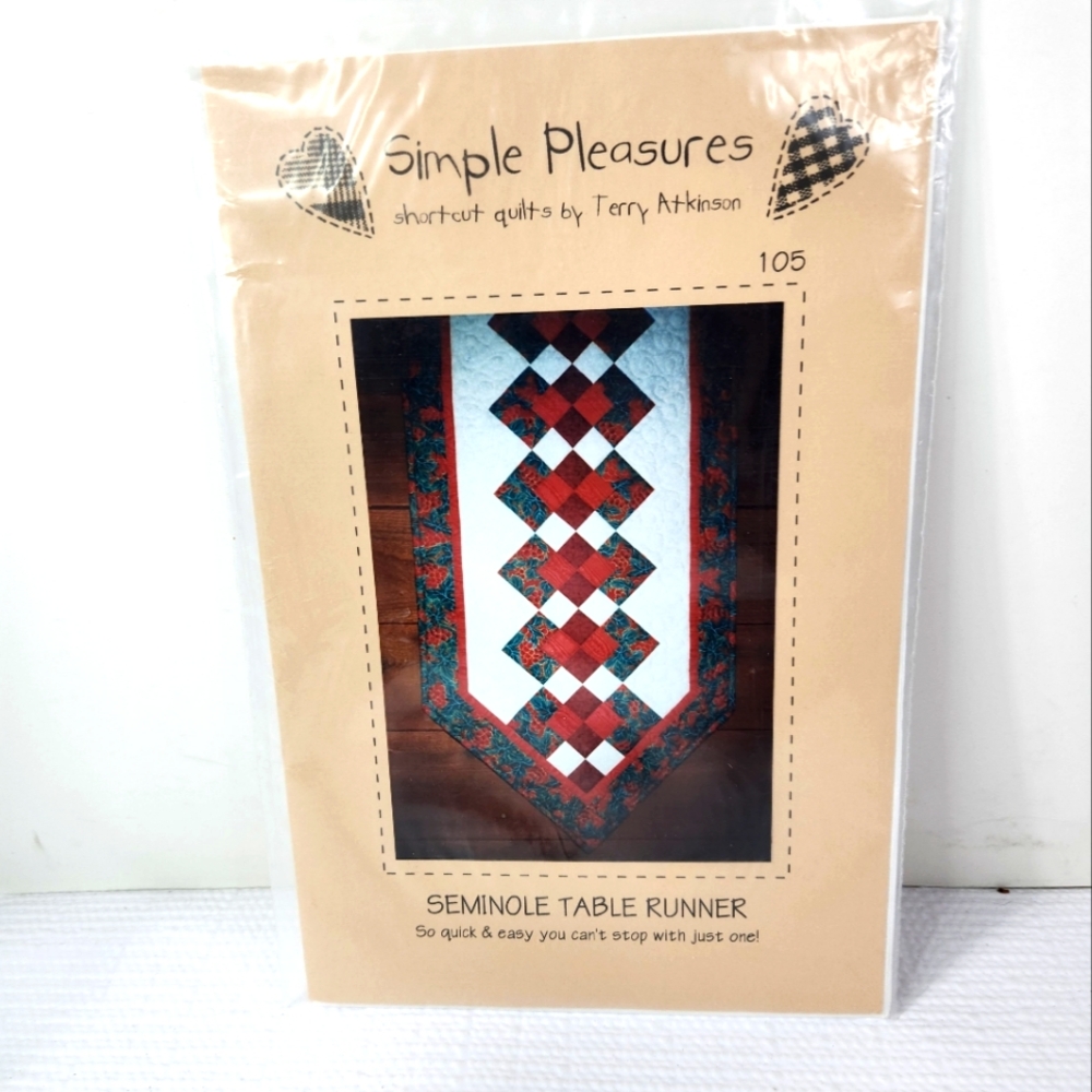 Simple Pleasures Seminole Table Runner Quilt Sewing Pattern Quick Easy